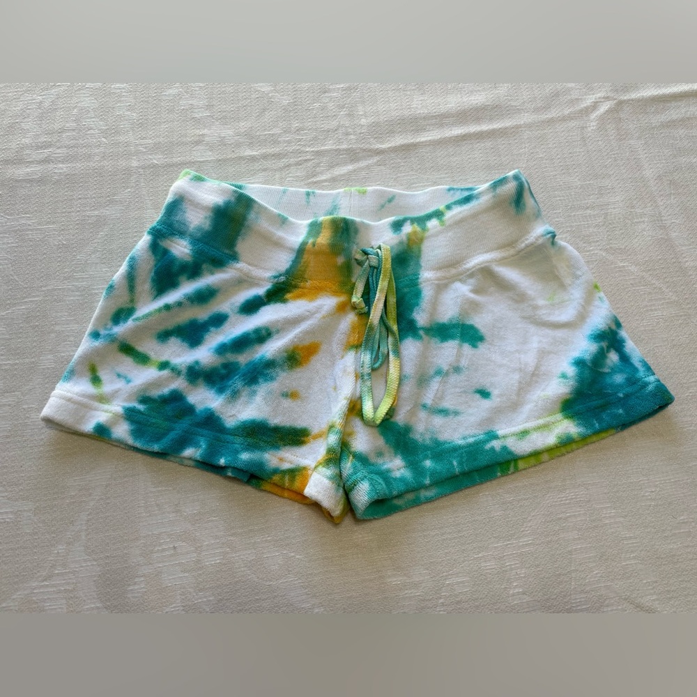 Hardtail Forever Terry Cloth Lounge Tie Dye Drawstring Shorts
